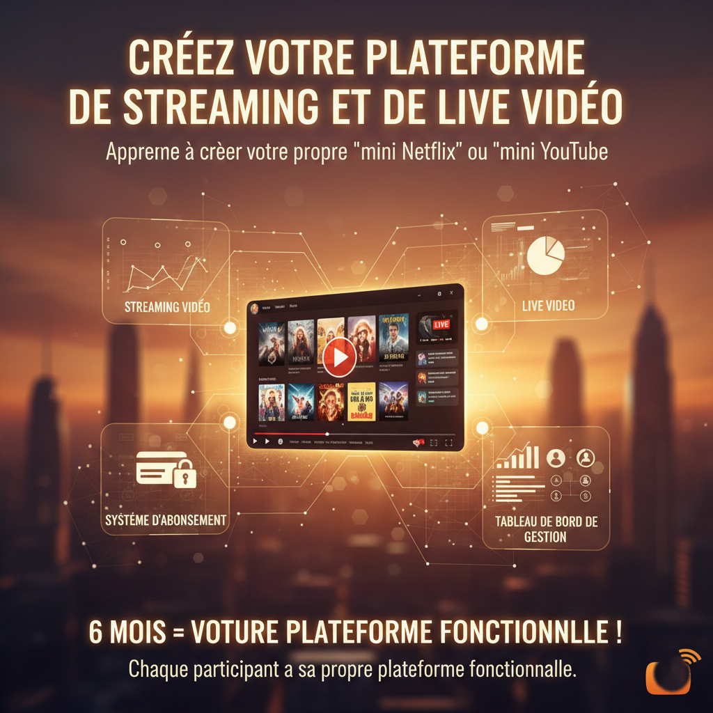 Créez votre plateforme de streaming et de live vidéo